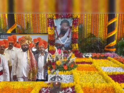 Triumphant preparations for the reception of Chief Minister Shinde; The atmosphere of Tembhi Naka is saffron | मुख्यमंत्री शिंदे यांच्या स्वागताची जय्यत तयारी; टेंभी नाक्याचे वातावरण भगवेमय