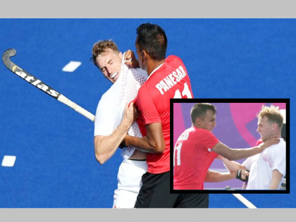 Commonwealth Games 2022: Clashes between England and Canada hockey players, one grabbed the other's throat: Video Viral... | Commonwealth Games 2022: कॉमनवेल्थ गेम्समध्ये हाणामारी; हॉकी स्टिक लागल्याने वाद, एकाने पकडला दुसऱ्याचा गळा: Video व्हायरल...