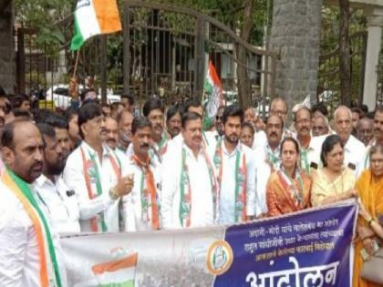 Strong protests by Congress against BJP in Kolhapur | कोल्हापुरात भाजप विरोधात काँग्रेसची तीव्र निदर्शने