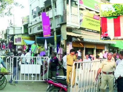 Khamgaon: 'Barricades' municipality-police stationed in police administration! | खामगांव : ‘बॅरिकेड्स’वरून पालिका-पोलीस पोलीस प्रशासनात जुंपली!