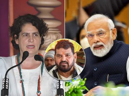 Congress leader Priyanka Gandhi said that former president of the Wrestling Federation of India Brijbhushan Sharan Singh sexually harassed women wrestlers and the government is protecting them  | महिला खेळाडूंवर अत्याचार करणाऱ्या आरोपींना संरक्षण का? प्रियंका गाधींचा हल्लाबोल