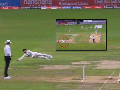 Sarfaraz Khan Wicket as Devon Conway Jumps in the air takes fantastic one handed catch IND vs NZ 1st Test | Video: अफलातून कॅच! हवेत उडी अन् एका हाताने भन्नाट झेल; सर्फराज खान शून्यावर बाद!