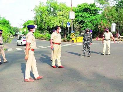 'CP' on road in the sub-capital | Corona Virus in Nagpur; नाकाबंदी करीत उपराजधानीत ‘सीपी’ रस्त्यावर