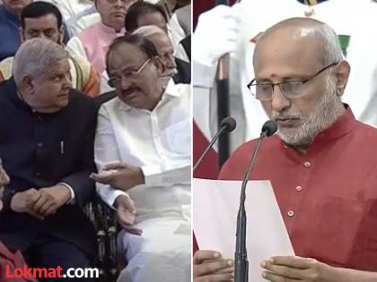 CP Radhakrishnan became the country 15th Vice President President Murmu administered the oath | सीपी राधाकृष्णन बनले देशाचे १५ वे उपराष्ट्रपती! राष्ट्रपती भवनात घेतली शपथ, जगदीप धनखड पहिल्यांदाच समोर