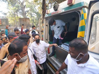 MLA Nitesh Rane was shifted to Kolhapur for further treatment | आमदार नितेश राणे उपचारासाठी कोल्हापुरातील सीपीआर रुग्ग्णालयात दाखल, समर्थकांची मोठी गर्दी