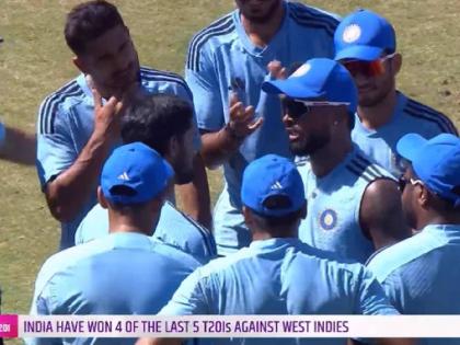 IND vs WI 1st T20I Live Marathi : Historic moment Team India playing 200th T20I; Tilak Varma and Mukesh Kumar will be making their debut, Check Playing XI  | भारतीय संघासाठी ऐतिहासिक दिवस! २ युवा खेळाडूंचे पदार्पण, पाहा प्लेइंग इलेव्हन 