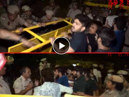 Video : Ruckus between protesting wrestlers and Delhi Police at Jantar Mantar, one of protesters beaten and injured by Delhi Police & women players abused by policemen, say wrestler | ब्रेकिंग : मध्यरात्री 'दंगल'! कुस्तीपटू अन् दिल्ली पोलीस भिडले, महिला खेळाडूंना शिवीगाळ केल्याचा आरोप