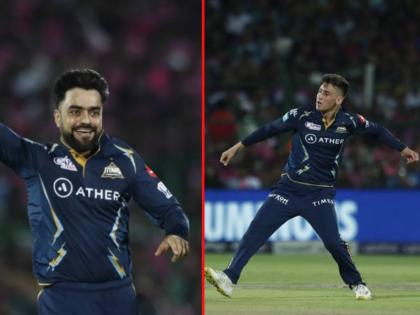 IPL 2023, RR vs GT Live Marathi : Rashid Khan ( 4-0-14-3), Noor Ahmad ( ३-०-२५-२) shine for Gujarat Titans, Rajasthan Royals all out on 118 runs. | IPL 2023, RR vs GT Live : गुजरातकडून 'अफगाणी' जोडी चमकली; राजस्थान रॉयल्सच्या फलंदाजांनी गडबड केली