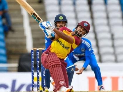 IND vs WI : West Indies batter Nicholas Pooran has been penalized for flouting ICC Code of Coduct during the second T20I against India  | टीम इंडियाची 'धुलाई' करणाऱ्या फलंदाजावर ICC ची कारवाई; नेमकं काय घडले ते घ्या जाणून