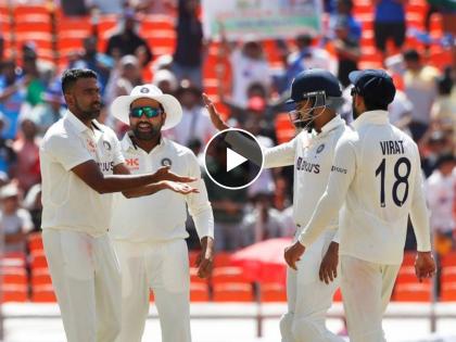 India vs aus 4th test live scorecard Ahmedabad - Three wickets for Ravi Ashwin, he equals Kumble for most wickets by an Indian in BGT history, usman khawaja face Most balls by an Australian in Tests in India, Video  | Ind vs Aus 4th test live: आर अश्विनचे तीन झटके, अनिल कुंबळेच्या मोठ्या विक्रमाशी बरोबरी; उस्मान ख्वाजाने रचला इतिहास, Video