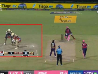 IPL 2023, KKR vs RR Live Marathi : Sanju give jaiswal chance to score 100, It was going for a wide & four then Samson defended it for Jaiswal. | IPL 2023, KKR vs RR Live : यशस्वी जैस्वालच्या शतकासाठी संजू सॅमसनचा 'त्याग'; Virat Kohliची झाली आठवण