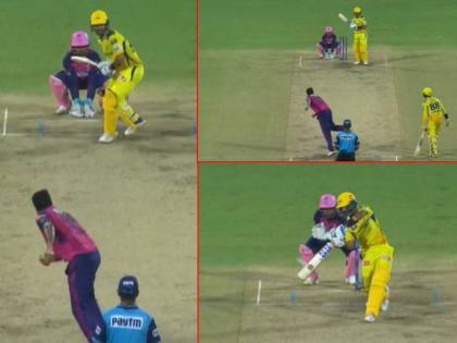 IPL 2023, CSK vs RR Live Marathi : Cat and mouse! R Ashwin draws out of his delivery, Ajinkya Rahane draws out of his shot And then a couple of balls later, a huge six from Jinks   | IPL 2023, CSK vs RR Live : उंदीर-मांजरीचे भांडण! आर अश्विनने संयमी अजिंक्य रहाणेला डिवचलं, जिंक्सनं सॉलिड उत्तर दिलं 