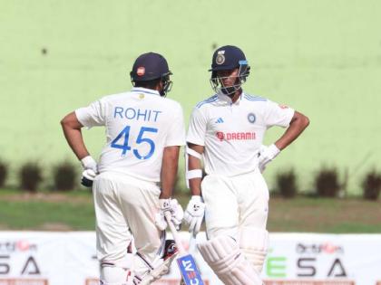 IND vs WI 1st Test Live updates Marathi : Fifty on Test debut for Yashasvi Jaiswal, Rohit Sharma and Yashasvi   becomes the first Indian pair to stitch a century opening partnership in Tests in West Indies after 17 years  | IND vs WI 1st Test : यशस्वी जैस्वालची फिफ्टी; नोंदवले ४ मोठे विक्रम, रोहितसोबत १७ वर्षांनंतर केला मोठा पराक्रम