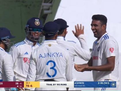 IND vs WI 1st Test Live updates Marathi : India beat West Indies by innings and 141 runs, R Ashwin with 12 wickets, he becomes the 2nd highest wicket taker for India in International cricket | भारताची WTC मध्ये विजयी सलामी; १२ विकेट्स घेत आर अश्विनची ऐतिहासिक कामगिरी