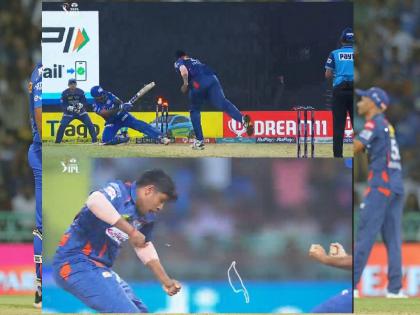 IPL 2023, LSG vs MI Live Marathi : Suryakumar Yadav ( 7)  with an attempt for a flick shot and hits it straight into the stumps, Massive wicket for Yash Thakur, Video | IPL 2023, LSG vs MI Live : सुपला, चुकला! सूर्यकुमार यादवचा 'दांडा' उडाला, MIचा फलंदाज जागेवरच बसला Video