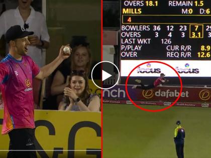 Vitality Blast : Bradley Currie HAS  TAKEN THE BEST CATCH OF ALL TIME, Dinesh Karthik also agree, Watch Video | अविश्वसनीय: क्रिकेट इतिहासातील 'बेस्ट' कॅच; दिनेश कार्तिकनेही केलं मान्य, Video