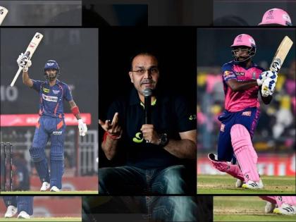 IPL 2023 :  'I believe KL Rahul is far better than Sanju Samson': Virender Sehwag backs LSG skipper ahead of Rajasthan Royals' clash | IPL 2023 : KL Rahul हा संजू सॅमसनपेक्षा कैकपटीने चांगला फलंदाज; RRvsLSG सामन्याआधी वीरेंद्र सेहवागचा दावा