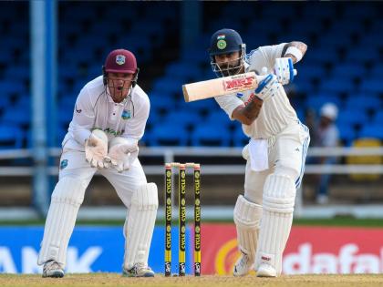 IND vs WI 2nd Test Live Update : Virat Kohli becomes the first batsman to score a half century in his 500th game.  | विराट कोहलीचा वर्ल्ड रेकॉर्ड! क्रिकेटच्या इतिहासात असा पराक्रम करणारा पहिलाच फलंदाज