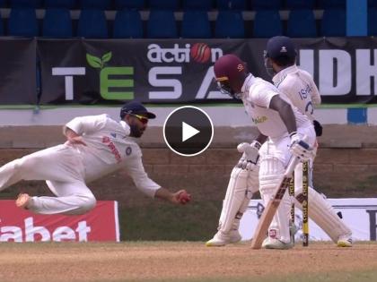 IND vs WI 2nd Test  Live Marathi : What an outstanding catch by Ajinkya Rahane in the slips, Ravindra Jadeja  gets Jermaine blackwood, Mumbai Indians special tweet for Ajju, Video | IND vs WI 2nd Test : अजिंक्य रहाणेने अफलातून झेल घेतला, Mumbai Indians चे अज्जूसाठी खास ट्विट, Video