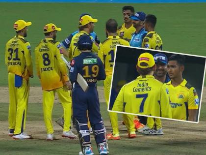 IPL 2023, Qualifier 1 CSK vs GT Live Marathi : Matheesha Pathirana was ready to bowl but the umpires stopped him . Then the umpires and the Ms Dhoni chatted till the time elapsed  | IPL 2023, Qualifier 1 CSK vs GT Live : मथिशा पथिराणाला गोलंदाजी करण्यापासून अम्पायरने रोखले, MS Dhoni ने वाचा काय केले