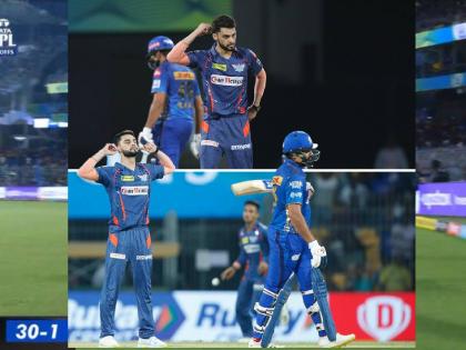 IPL 2023, Eliminator MI vs LSG Live Marathi : Cameron Green dismissed for 41 in 23 balls, Naveen Ul Haq on fire with 3 wickets, Mumbai Indians 105/4, Video  | IPL 2023, Eliminator MI vs LSG Live : 'कोहली'च्या नावाने नवीन उल हकला डिवचले, पण त्रास मुंबई इंडियन्सला झाला, Video 