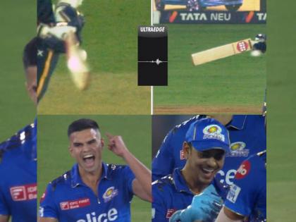 IPL 2023, GT vs MI Live Marathi : Arjun Tendulkar gets Wriddhiman Saha for 4, Review after time lapse | GT vs MI Live : अर्जुन तेंडुलकरने विकेट घेतली, गुजरात टायटन्सला चिटींग करण्यासाठी अम्पायरची साथ मिळाली अन्...