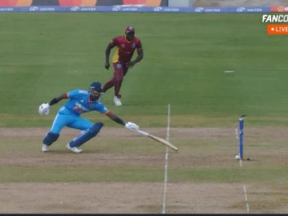 India vs West Indies, 1st ODI Live Marathi : Hardik Pandya run-out on 5 of 7 balls, Kishan hammered this back at Cariah who tried to catch it but couldn't. But the ball deflects onto the stumps with Hardik stretching back | नशीबाने थट्टा आज मांडली! इशान किशनची कॅच सुटली, पण विंडीजला हार्दिक पांड्याची विकेट मिळाली 