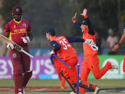 ICC World Cup Qualifiers: The Netherlands beat the West Indies in a super over thriller | ICC World Cup Qualifiers: ३७४ धावांचे लक्ष्य असताना नेदरलँड्सने सामना Super Over पर्यंत नेला, वेस्ट इंडिजचा गेम केला