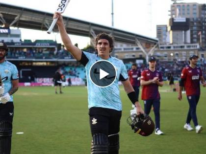 Sean Abbott equals the late Andrew Symonds' record (34 balls) for the fastest T20 ton in T20 Blast history, Video | ११ Six, ४ Four! सहाव्या क्रमांकावर आला अन् ३४ चेंडूंत शतक ठोकून इतिहास घडवला, Video 