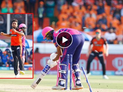 IPL 2023, SRH vs RR Live : A 149.3kmph cherry from Umran Malik to clean up Devdutt Padikkal, Video  | IPL 2023, SRH vs RR Live : वेगाचा 'राजा'! उम्रान मलिकने 149.3kmph च्या वेगाने चेंडू टाकला अन् उडाला देवदत्तचा दांडा, Video 