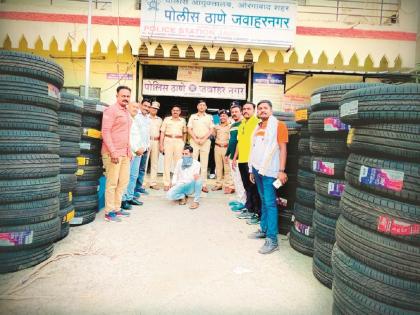 He broke the shop and stole 80 four wheeler tyres alone between 9 pm and 9 am | चोरट्याची कमाल, दुकान फोडून रात्री ९ ते सकाळी ९ वाजेदरम्यान एकट्याने ८० चाके केली लंपास