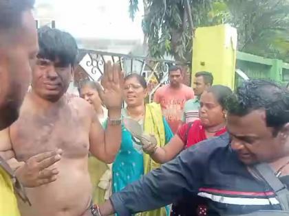 Citizens beat up the teacher who sexually harassed the girl in nalasopara | मुलीचा लैंगिक छळ काढणाऱ्या शिक्षकाला मारहाण करून नागरिकांनी काढली धिंड