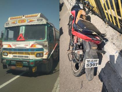 mat workers died in accident as oil tanker collides with there two-wheeler, two die near Nashirabad village | चटई कामगारांवर काळाचा घाला; सुसाट ऑईल टँकरची दुचाकीला धडक, दोघांचा मृत्यू