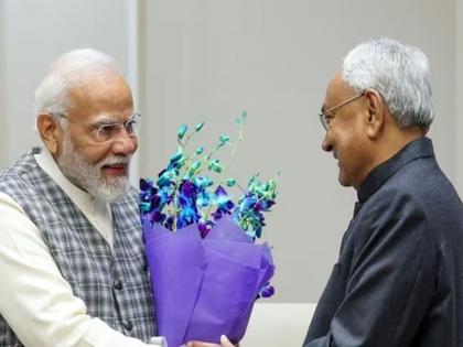 Bihar Chief Minister Nitish Kumar met Prime Minister Narendra Modi on Wednesday. | 'इकडे तिकडे जाणार नाही, आता इथेच राहणार', PM मोदींच्या भेटीनंतर नितीश कुमार यांचं विधान