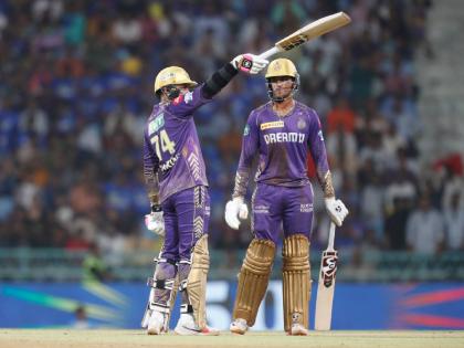 IPL 2024, Kolkata Knight Riders vs Lucknow Super Giants Live Marathi : Sunil Narine ( 81), Angkrish Raghuvanshi ( 32) & Phil Salt ( 32), KKR post the total of 235/6 in 20 overs against LSG. | सुनील नरीनची आतषबाजी, एकाना स्टेडियमवर KKR चा विक्रम; LSGच्या घरी जाऊन धुलाई