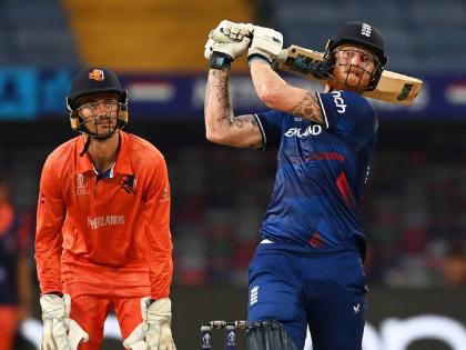 ICC ODI World Cup ENG vs NED Live : HUNDRED BY BEN STOKES ( 108), he becomes the first England player to score 10,000+ runs and pick 100+ wickets in international cricket, England 339/9 | बेन स्टोक्सचे वादळी शतक! ऐतिहासिक कामगिरीसह इंग्लंडला उभारून दिल्या ३३९ धावा