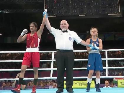 Commonwealth Games 2022 Boxing : GOLD for Nitu Ghangas, She defeats Resztan by a 5-0 UD. Brilliance from the Indian, technically and mentally  | Commonwealth Games 2022 : वडिलांचा त्याग सार्थ ठरवला, नितूचा 'गोल्डन' पंच!, भारताचे १४ वे सुवर्ण 