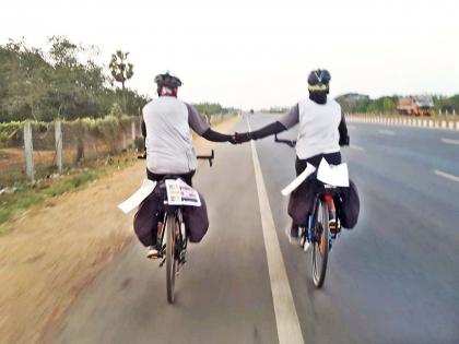 6500 km, 46 days and 2 girls & an adventurous journey on cycle | 6500 किलोमीटर 46 दिवस आणि 2 मुली सायकलवर भारतभ्रमणाला जातात तेव्हा.