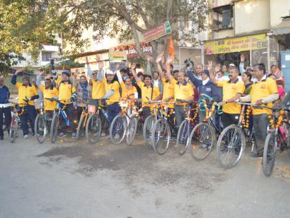 Message of environmental conservation through cycle yatra | सायकल यात्रेतून पर्यावरण संवर्धनाचा संदेश