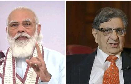 ... so the Modi government issued a for a gap of 84 days between two doses of corona vaccine ... " | ...म्हणून मोदी सरकारनं कोरोना लसींच्या दोन डोसमध्ये ८४ दिवसांच्या अंतराचा फतवा काढला..." 