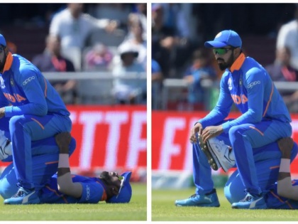 India vs West Indies: Hardik Pandya and Lokesh Rahul were doing 'this' in the field ... | India vs West Indies : हार्दिक पंड्या आणि लोकेश राहुल मैदानात 'हे'  काय करत होते...