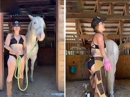 Bikini farmer trolled for her outfits while work in field responded on social media | बिकीनी घालून शेती करते ही महिला, सोशल मीडियावर ट्रोल झाल्यावर दिलं सडेतोड उत्तर