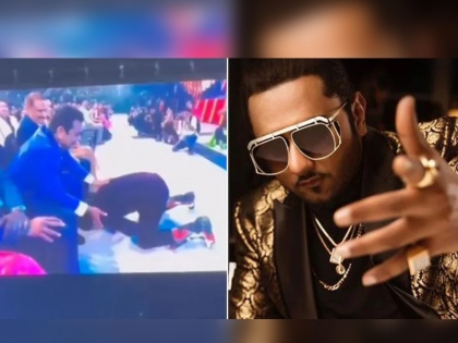 Honey Singh touched aAR Rahman feet iifa awards 2022 Abu Dhabi fans says king is back | AR Rahman च्या पायांवर डोकं ठेवून हनी सिंहने घेतला आशीर्वाद, फॅन्स म्हणाले - किंग इज बॅक...