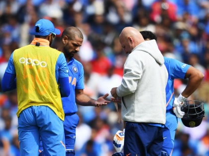 ICC World Cup 2019: update given by Indian teams of Shikhar Dhawan's injury | ICC World Cup 2019 : शिखर धवनच्या दुखापतीबाबत भारतीय संघांने दिले 'हे' अपडेट