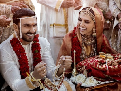 Deepika Ranveer Wedding: deepveer wedding photos hits on social media | Deepika Ranveer Wedding : सुपरडुपर हिट! दीपवीरच्या लग्नाच्या फोटोंवर लाईक्सचा पाऊस!!