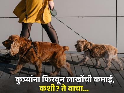 Women quit full time job to be a dog walker earns nearly rs 45 lakhs | कुत्र्यांना फिरवण्यासाठी सोडली नोकरी, आता महिन्याला कमावते लाखो रूपये