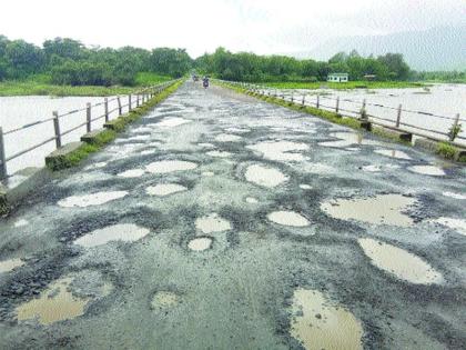 Dahiwali Bridge | खड्ड्यांमुळे दहिवली पुलाची झाली चाळण