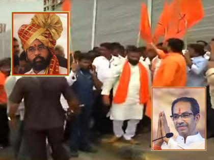 Eknath Shinde vs Uddhav Thackeray Dasara Melava Shivsena: Two trains arrived at CSMT! One group of Shiv Sainiks marches to Shivaji park, the other to BKC | Dasara Melava Shivsena: सीएसएमटीला दोन ट्रेन आल्या! शिवसैनिकांचा एक गट शिवतिर्थावर, दुसरा बीकेसीकडे चालत निघाला