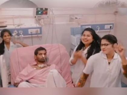 dance therapy for paralysis patient in Telangana worked video goes viral on internet | Viral Video: अंथरुणाला खिळलेला, अंगही हलवू शकत नव्हता रुग्ण, नर्सने असे काही केले की नाचू लागला