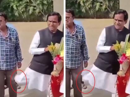 Raosaheb Danve kicked the his own activist; After criticism from the opposition, the activist said... | रावसाहेब दानवेंनी कार्यकर्त्याला मारली लाथ; विरोधकांच्या टीकेनंतर 'तो' कार्यकर्ता म्हणाला...